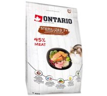 Sausā barība kaķiem - Ontario Cat Sterilised 7+, 2 kg - Pilnvērtīga barība pieaugušiem, sterilizētiem kaķiem no 7 gadu vecuma.