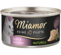 Miamor Feine Filets Naturelle Huhn&Schinken 12x80g Cena norādīta par 1gb un ir spēkā pasūtot 12gb. - Filejas gabaliņi želejā ar vistu un šķiņki