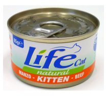 LIFE CAT KITTEN BEEF - konservi kaķēniem 6 x 85g - Pilnvērtīgi konservi kaķēniem ar vistu