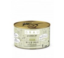 GRAU Wild Pur 6x200g Cena norādīta par 1 gb - Ar savvaļas dzīvnieka gaļu pieaugušiem suņiem