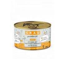 GRAU Geflugel Mit Pastinake & Brokkoli 6x200g Cena norādīta par 1 gb - Bezgraudu, ar mājputnu gaļu, pastinaku un brokoļiem