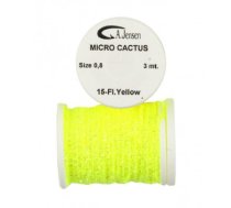 A. Jensen Micro-Cactus Chenille 0.8mm - fluo. yellow - Spīdīgs materiāls