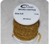 A. Jensen Micro-Cactus Chenille 0.8mm - olive - Spīdīgs materiāls