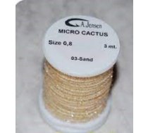 A. Jensen Micro-Cactus Chenille 0.8mm - sand - Spīdīgs materiāls