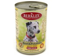 Berkley - Beef and potatoes with linseed oil 6x400g Cena norādīta par 1 gb. un ir spēkā pasūtot 6 gb. - Konservēta barība ar liellopu, kartupeļiem un linsēklu eļlu