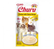 Inaba Churu Cat Chicken/Cheese Recipe 4x14g - Krēmveida kārums ar vistu un sieru