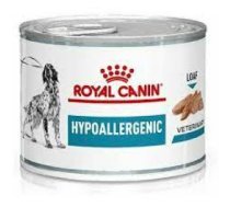 Royal Canin Hypoallergenic Wet Dog 200g - Pilnvērtīga konservēta diētiska suņu barība, kas izstrādāta tā, lai mazinātu sastāvdaļu un uzturvielu nepanesību