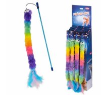 NOBBY Rotaļlieta kaķiem - makšķere ar čaukstošu plīša tārpu 1gab. - 45cm-70cm