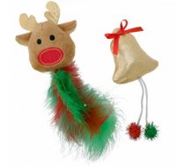 Nobby Xmas plīša briedis/zvaniņš ar kaķumētru 2gb. iepak. - 8cm;18cm