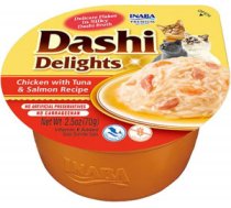 Inaba Dashi Delights Cat Chicken with Tuna&Salmon 70g - Konservi kaķiem ar vistu, tunci un lasi buljonā