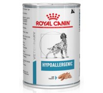 Royal Canin Hypoallergenic Wet Dog 400g - Pilnvērtīga konservēta diētiska suņu barība, kas izstrādāta tā, lai mazinātu sastāvdaļu un uzturvielu nepanesību