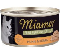 Miamor Feine Fillets Naturelle Huhn&Kurbis 24x80g - vistas filejas gabaliņi ar ķirbju savā sulā.