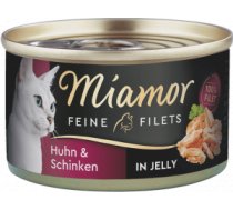 Miamor Feine Fillets 24x100g Filejas gabaliņi želejā ar vistu un šķiņki -