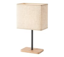 Melna/dabīga toņa galda lampa ar auduma abažūru (augstums 30 cm) Kate – Fischer & Honsel