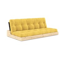 Dzeltens velveta izvelkamais dīvāns 196 cm Base – Karup Design