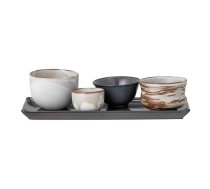 4 keramikas bļodu un suši paplātes komplekts Bloomingville Masami
