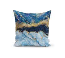 Spilvendrāna Minimalist Cushion Covers Marble With Blue, 45 x 45 cm