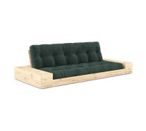 Tumši zaļš velveta izvelkamais dīvāns 244 cm Base – Karup Design