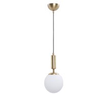 Balta/zelta krāsas piekaramā lampa ar stikla abažūru ø 15 cm Monera – Squid Lighting