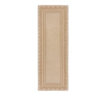 Dabīga toņa ar rokām darināts vilnas celiņa paklājs 80x230 cm Lois Scallop – Flair Rugs