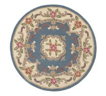 Zils vilnas paklājs Flair Rugs Aubusson, ⌀ 120 cm