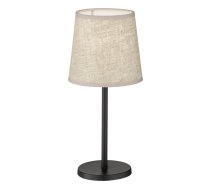 Melna/bēša galda lampa ar auduma abažūru (augstums 30 cm) Eve – Fischer & Honsel