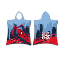 Sarkans/zils frotē bērnu pončo Spider-Man – Jerry Fabrics