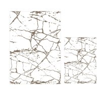 Balti/brūni vannas istabas paklājiņi (2 gab.) 60x100 cm Cracks – Mila Home