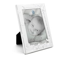 Sudraba krāsas metāla stāvošs foto rāmis 27x11 cm Baby – Zilverstad