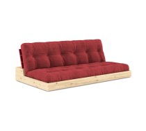 Sarkans velveta izvelkamais dīvāns 196 cm Base – Karup Design