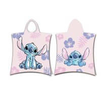 Gaiši rozā kokvilnas bērnu pončo Lilo and Stitch – Jerry Fabrics