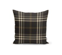 Melna un bēša dekoratīva spilvendrāna Minimalist Cushion Covers Flannel, 35 x 55 cm