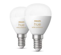 Spuldzes (2 gab.) ar E14 spuldžu ietveri, 5 W White ambiance – Philips Hue