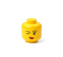 Dzeltena glabāšanas kaste LEGO® whinky head, 10,5 x 10,6 x 12 cm