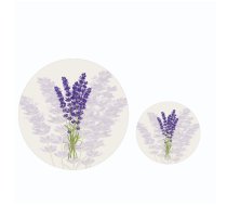 Violeti/bēši vannas istabas paklājiņi (2 gab.) ø 100 cm – Mila Home