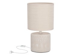 Bēša galda lampa ar auduma abažūru (augstums 26 cm) Dina – Candellux Lighting