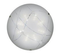 Balts/zaļš LED griestu gaismeklis ar stikla abažūru ø 30 cm Duca – Candellux Lighting