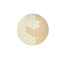 Okera dzeltens mazgājams/ar rokām darināts kokvilnas apaļš paklājs ø 140 cm Honeycomb Golden – Lorena Canals