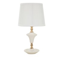 Balta galda lampa ar auduma abažūru (augstums 45 cm) Caserta – Mauro Ferretti