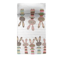 Kokvilnas bērnu gultas pārklājs 260x180 cm Rabbit family – Moshi Moshi