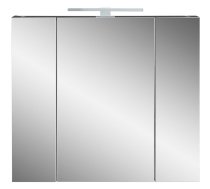 Tumši pelēks vannas istabas skapītis ar spoguli 76x71 cm – Germania