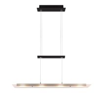 Melna LED piekaramā lampa ar stikla abažūru Milos – Trio