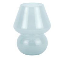 Gaiši zila LED galda lampa ar stikla abažūru (augstums 20 cm) Vintage – Leitmotiv
