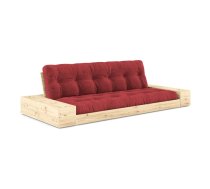 Sarkans velveta izvelkamais dīvāns 244 cm Base – Karup Design