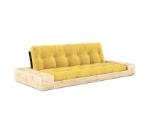 Dzeltens velveta izvelkamais dīvāns 244 cm Base – Karup Design