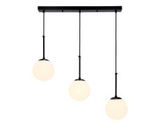 Melna piekaramā lampa ar stikla abažūru 15x67 cm Pompei – Candellux Lighting