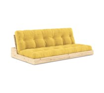 Dzeltens velveta izvelkamais dīvāns 196 cm Base – Karup Design