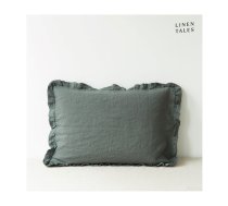 Lina spilvendrāna 40x40 cm Forest Green – Linen Tales