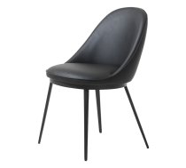 Melns mākslīgās ādas pusdienu krēsls Unique Furniture Gain