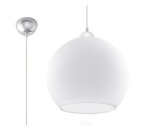 Balta piekaramā lampa ar stikla abažūru ø 30 cm Bilbao – Nice Lamps